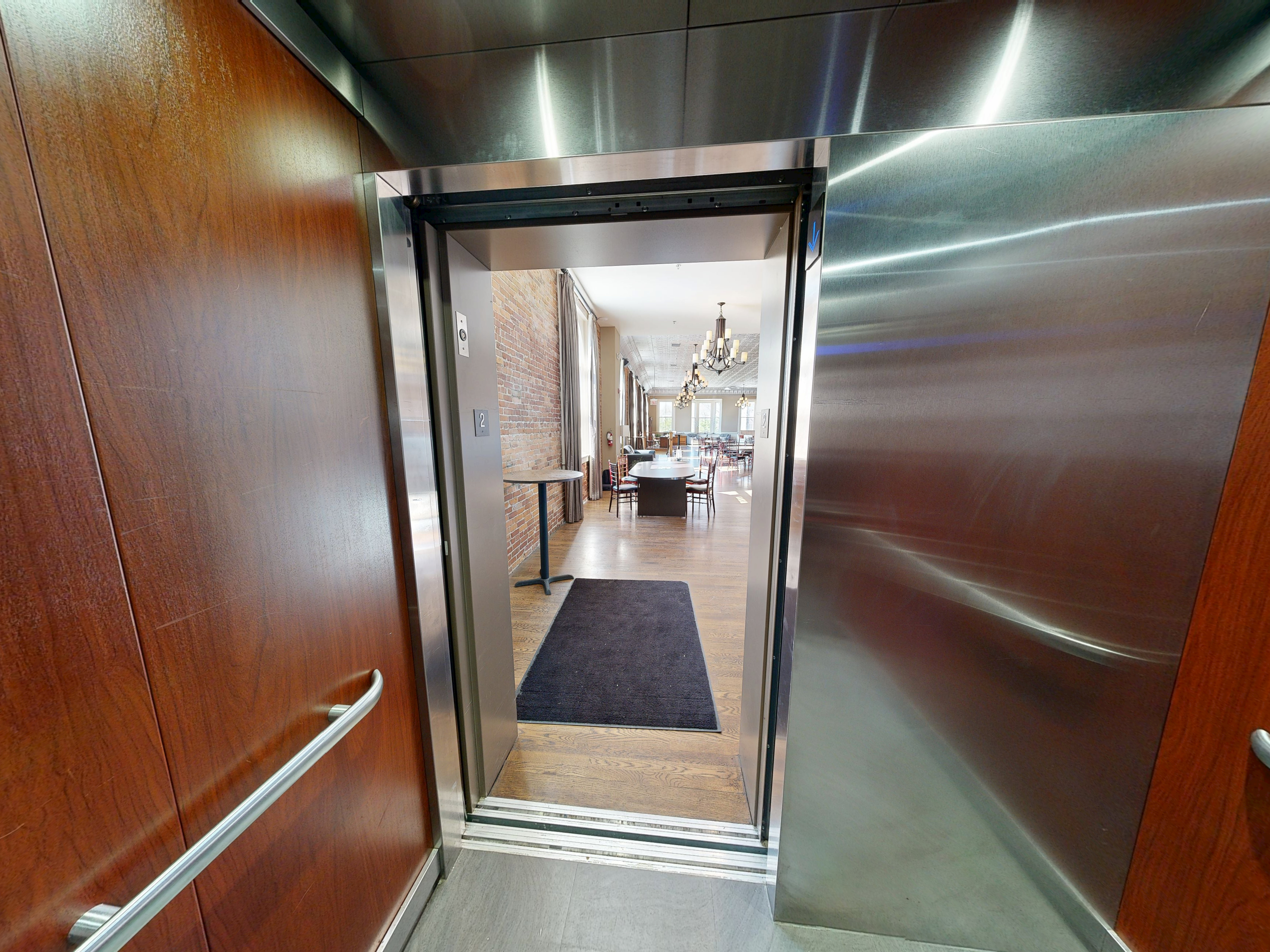 Elevator access into the event space for guests