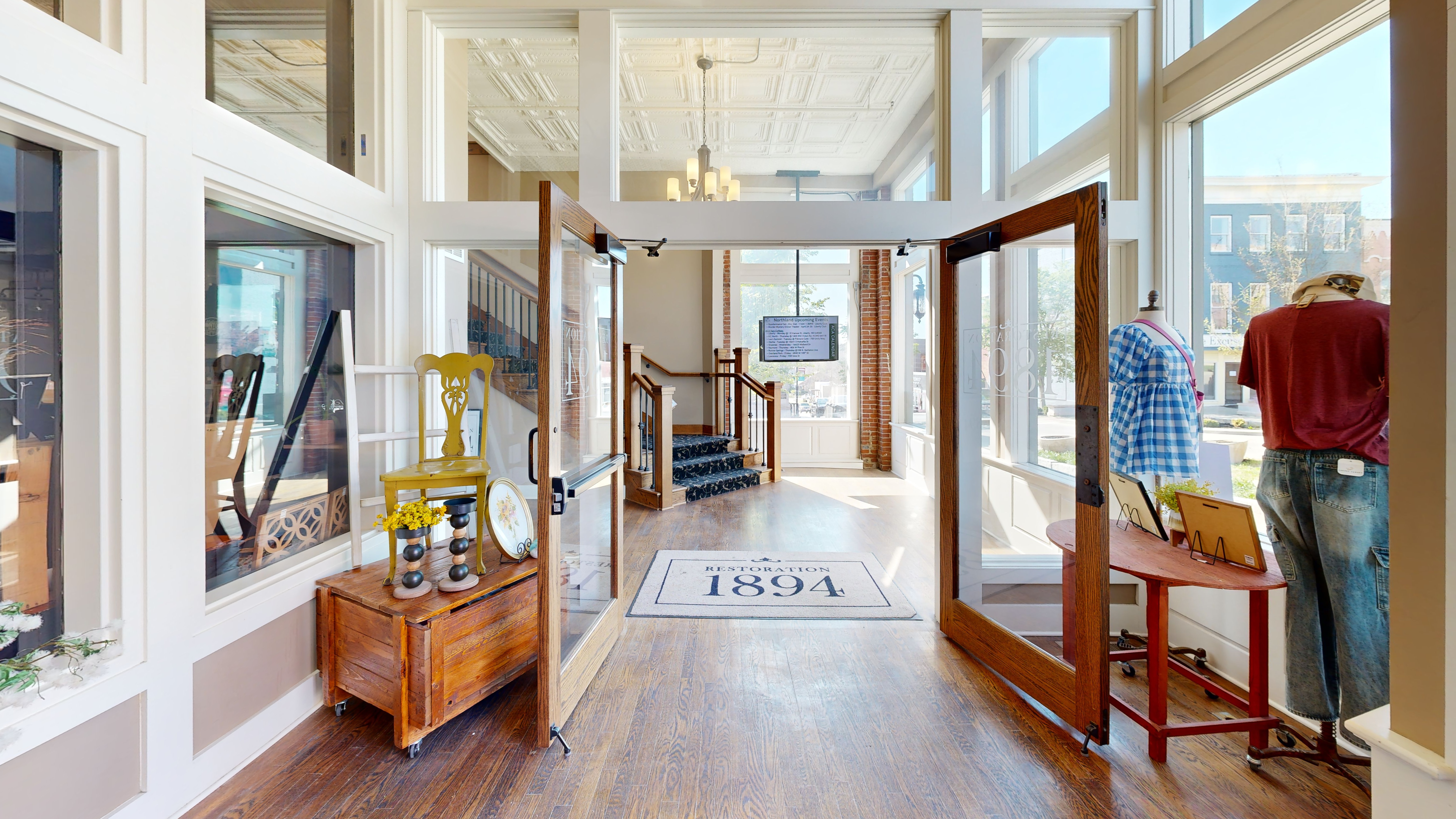 Welcoming front entry with historic 1894 details